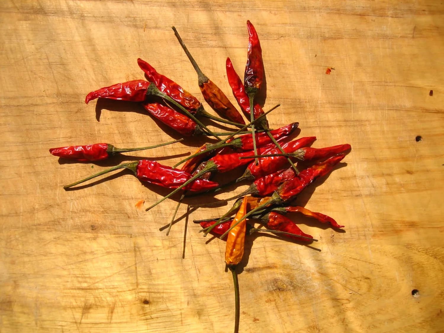 Puesto de chiles secos en el mercado