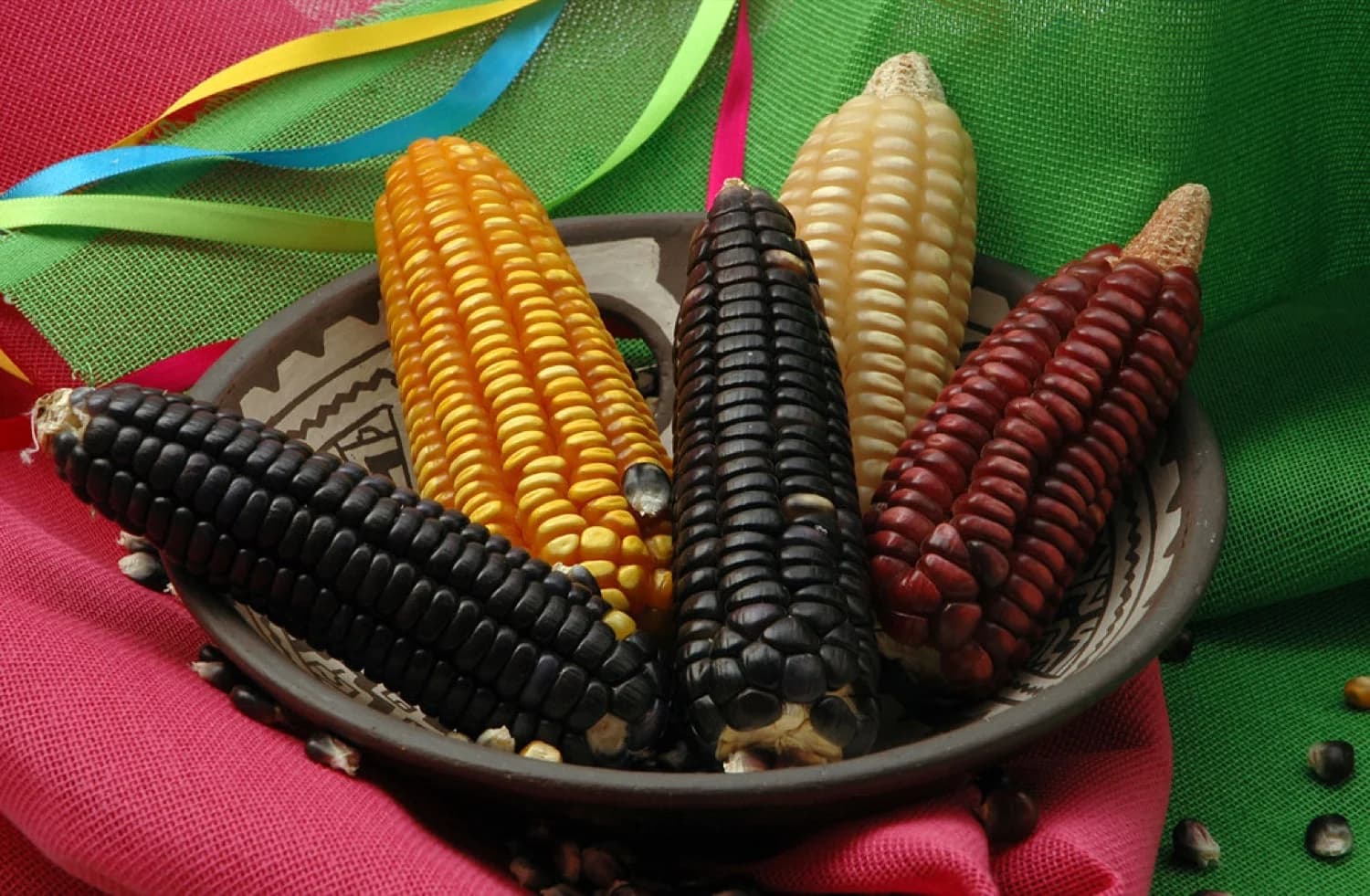 Personas en un puesto de mercado lleno de verduras y hojas frescas